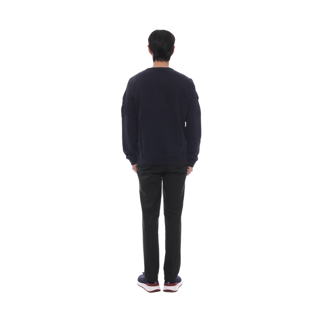 [15% 쿠폰] 스톤 아일랜드 6100008 브러쉬드 오가닉 코튼 플리스 레귤러 핏 슬리브 포켓 크루넥 스웨트셔츠 블랙 - 25FW([15% 쿠폰] Stone Island 6100008 Brushed Organic Cotton Fleece Regular Fit Crewneck Sweatshirt with Sleeve Pockets Black - 25FW) - 5