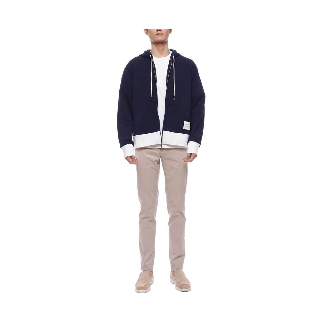 [15% 쿠폰] 톰브라운 클래식 사선 저지 집업 후드 블루([15% 쿠폰] Thom Browne Classic 4-Bar Jersey Zip Up Hoodie Blue) - 3