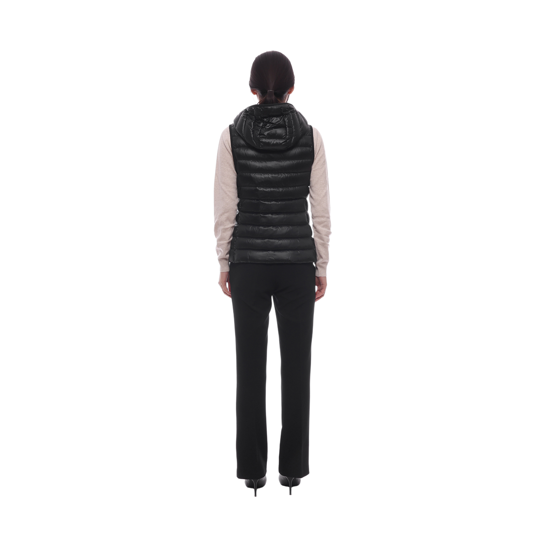 [15% 쿠폰] (W) 몽클레르 글리코세 후드 다운 베스트 블랙 - 26SS([15% 쿠폰] (W) Moncler Glycosse Hooded Down Vest Black - 26SS) - 5