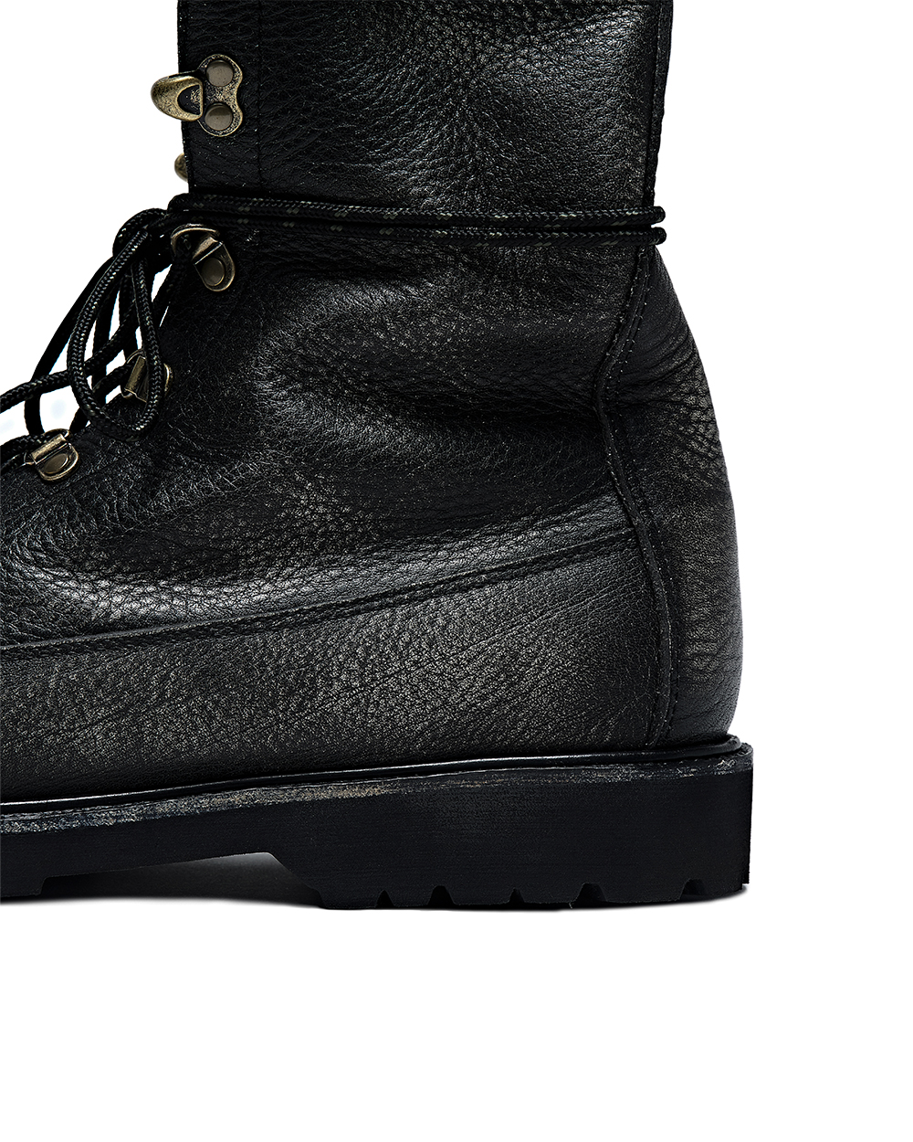 선데이세레머니 페이드 레더 마운틴 부츠 - 블랙(Sunday Ceremony Faded Leather Mountain Boots - Black) - 4