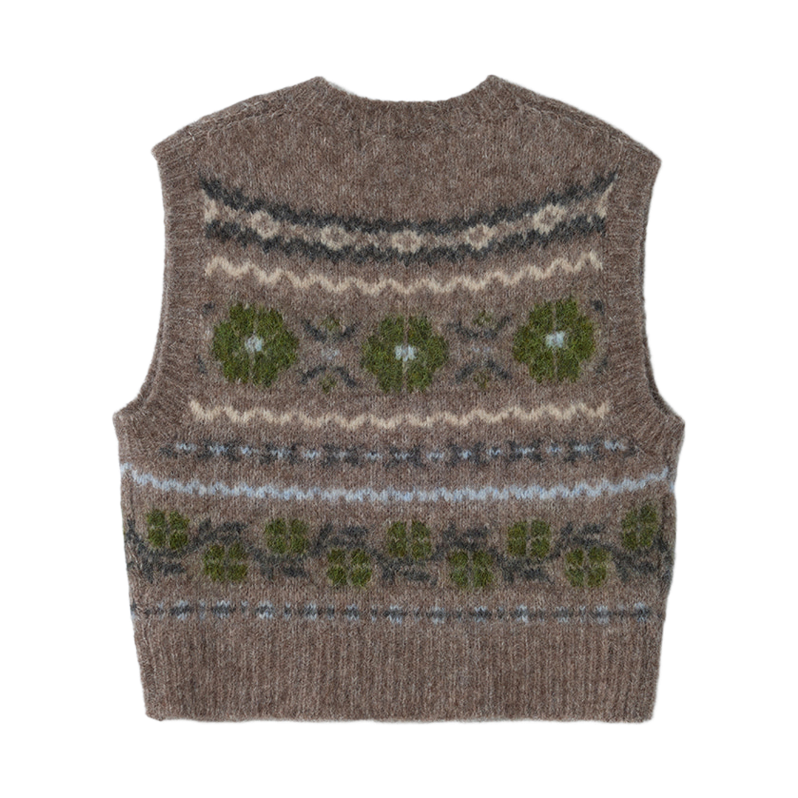 릴리 오브 건지 플랑몽 페어아일 알파카 베스트 베이지(Lily of Guernsey Pleinmont Fair Isle Alpaca Vest Beige) - 2