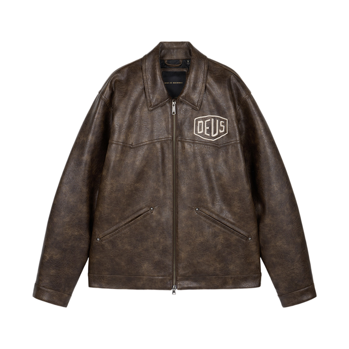 데우스 엑스 마키나 라이더스 프렌즈 포우 레더 자켓 브라운(Deus Ex Machina Rider's Friends Faux Leather Jacket Brown) - 2