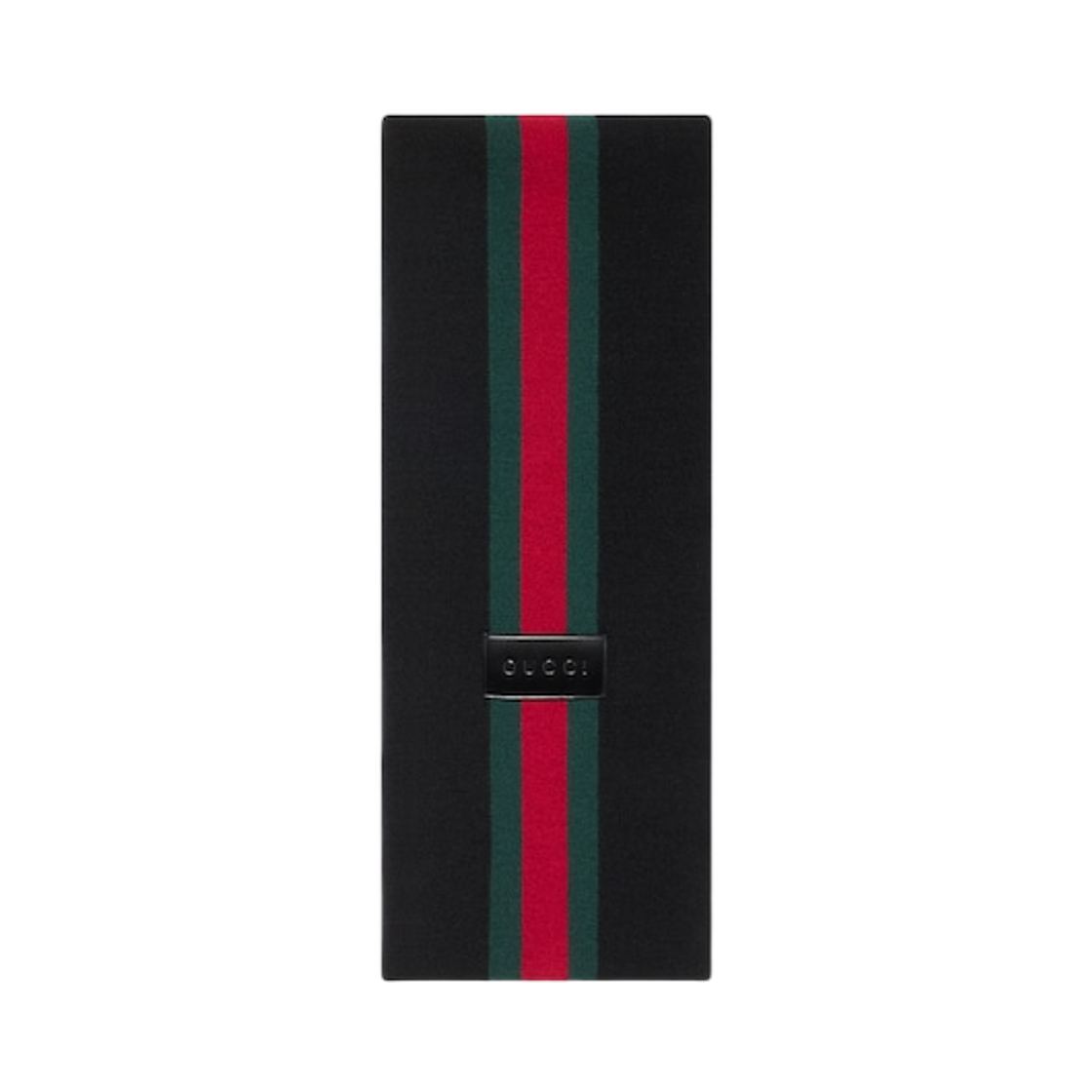 A007FJ-4GALH-1066 Gucci Striped Wool Cashmere Jacquard Scarf Black
