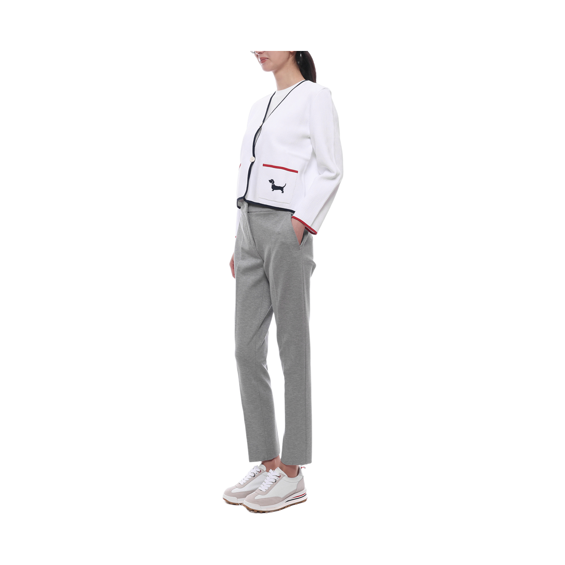 [15% 쿠폰] (W) 톰브라운 포인텔 헥터 가디건 화이트([15% 쿠폰] (W) Thom Browne Pointelle Hector Cardigan White) - 4