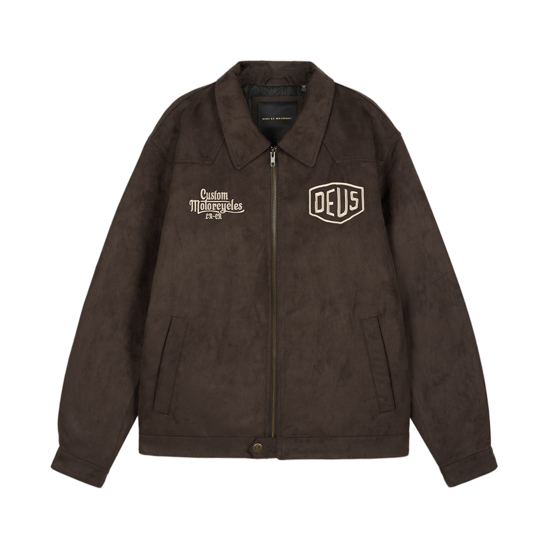 D264UJK221-082 Deus Ex Machina Suede Rider's Friends Jacket Dark Brown