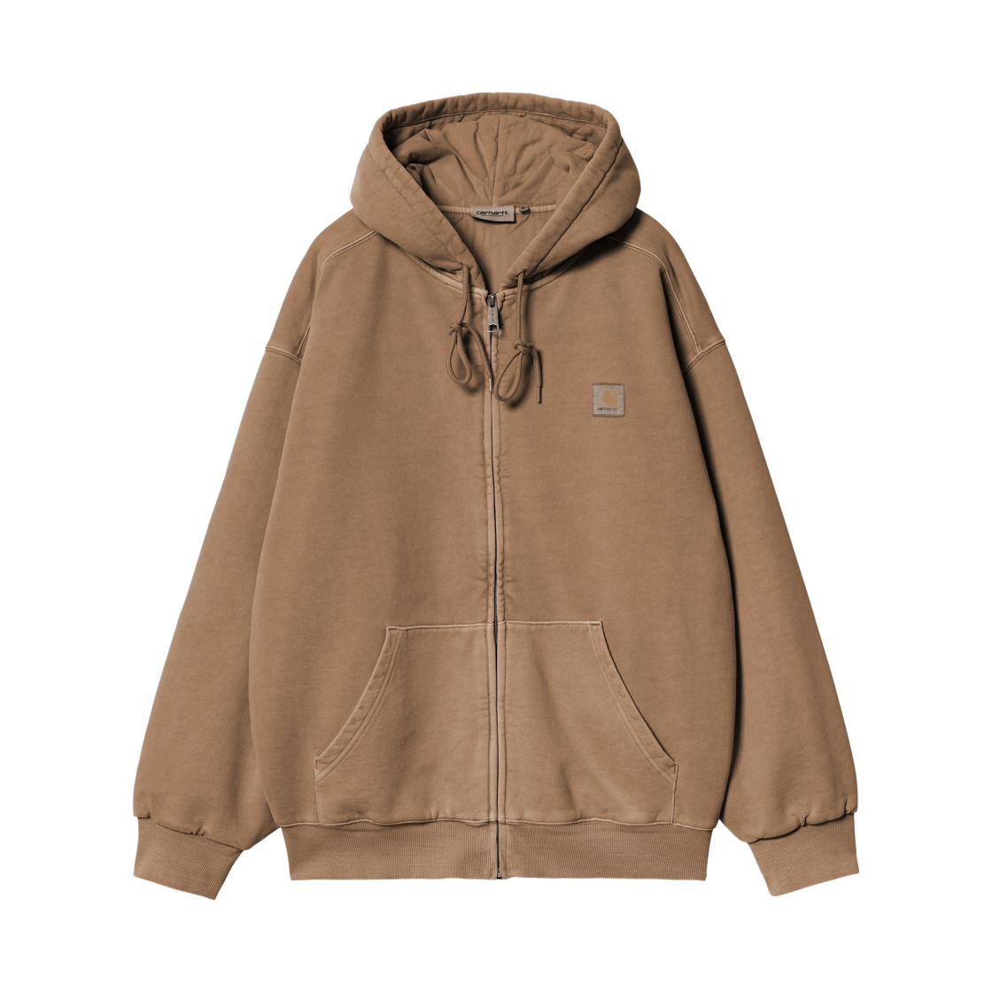 I029524-3TG-GD Carhartt WIP Hooded Vista Sweat Jacket Wip Hamilton Brown Garment Dyed