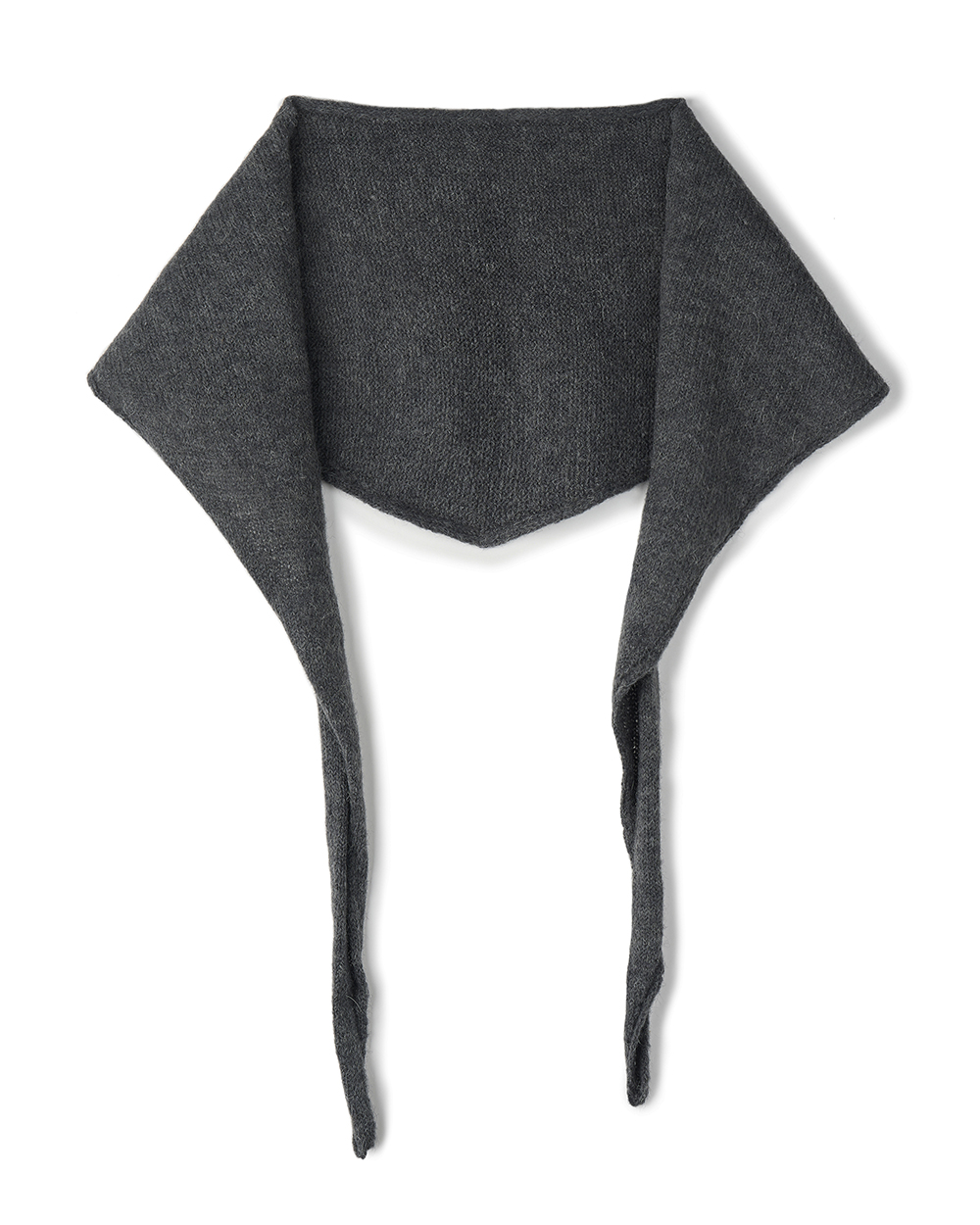 선데이세레머니 투웨이 브이넥 스카프 니트 가디건 - 차콜(Sunday Ceremony 2-Way V-Neck Scarf Knit Cardigan - Charcoal) - 5