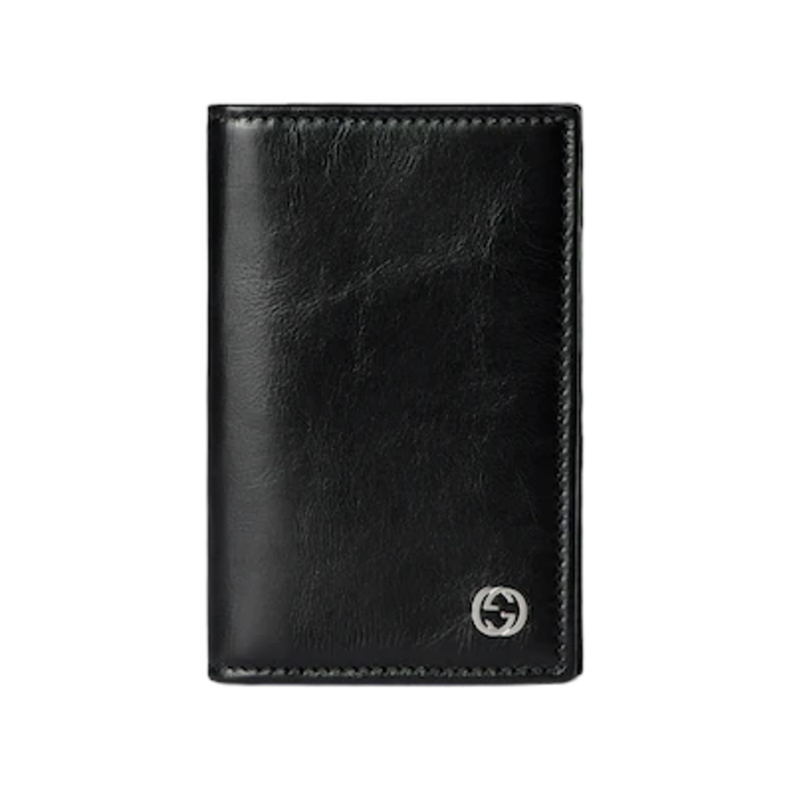 A006YI-AAGPN-1000 Gucci Card Case Wallet With Interlocking G Black
