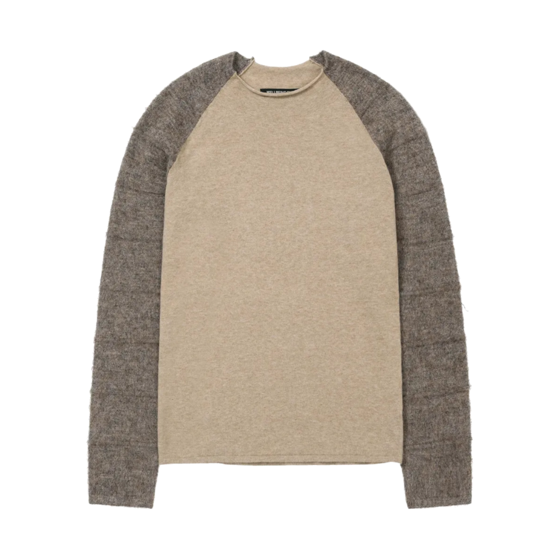 웰빙익스프레스 믹스 슬리브 니트 베이지(WELLBEING EXPRESS Mix Sleeve Knit Beige)