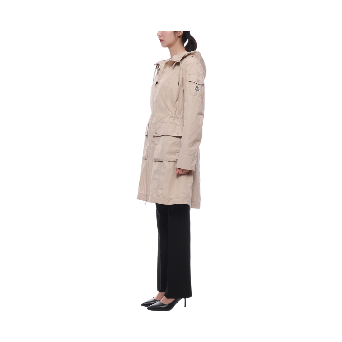 [15% 쿠폰] (W) 몽클레르 레어트 후드 파카 코트 베이지 - 25SS([15% 쿠폰] (W) Moncler Laerte Hooded Parka Coat Beige - 25SS) - 4