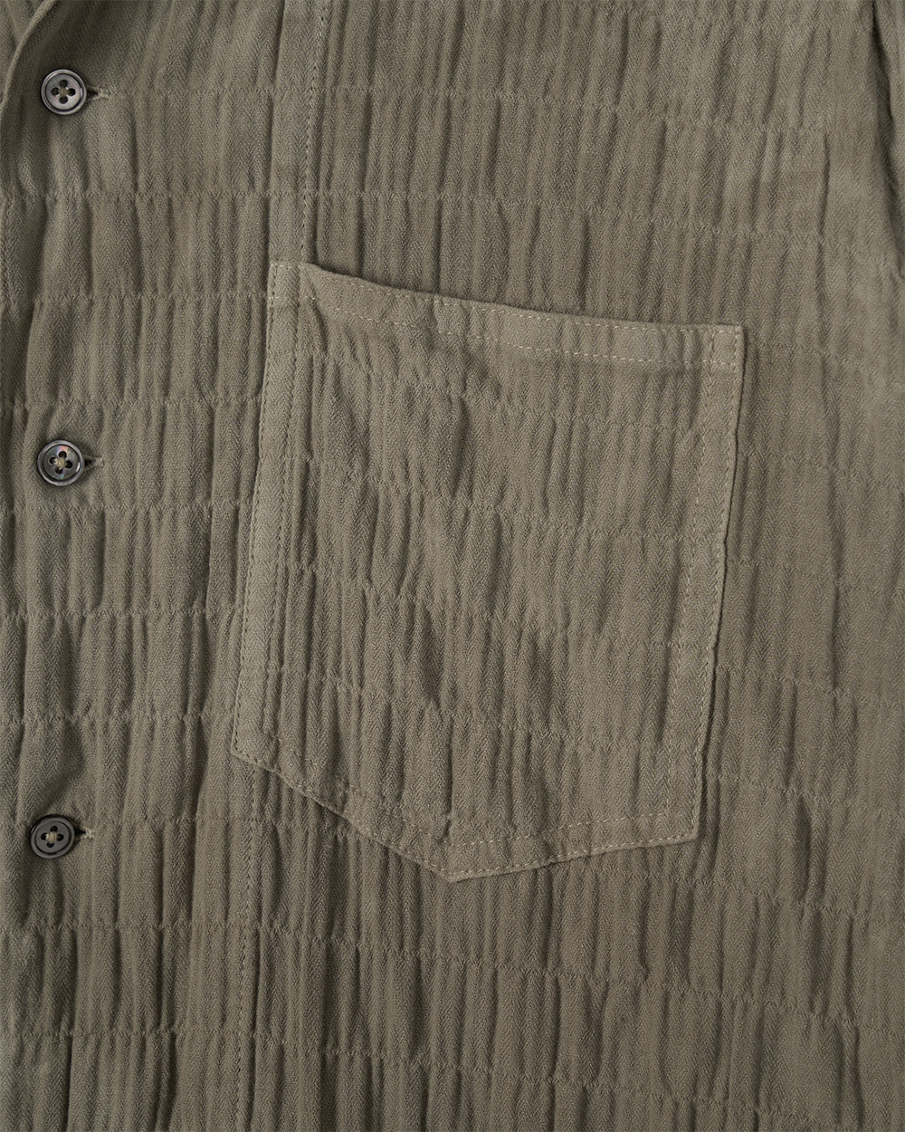 선데이세레머니 내추럴 다이드 숏 카라 셔츠 - 더스티 베이지(Sunday Ceremony Natural Dyed Short Collar Shirt - Dusty Beige) - 3