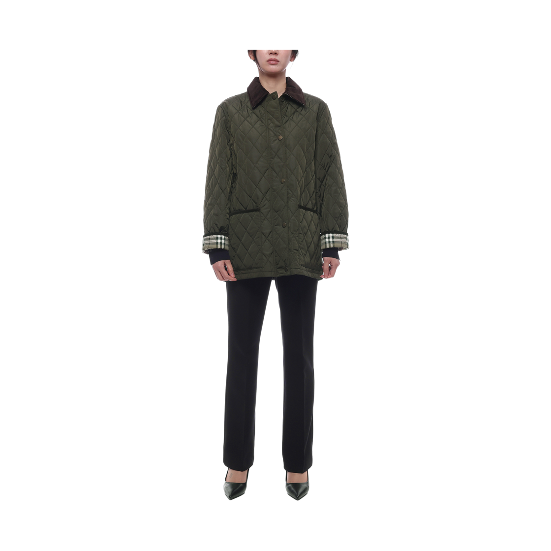 [15% 쿠폰] (W) 버버리 브로드웨이 퀼팅 반 자켓 카키([15% 쿠폰] (W) Burberry Broadway Quilted Barn Jacket Khaki) - 3