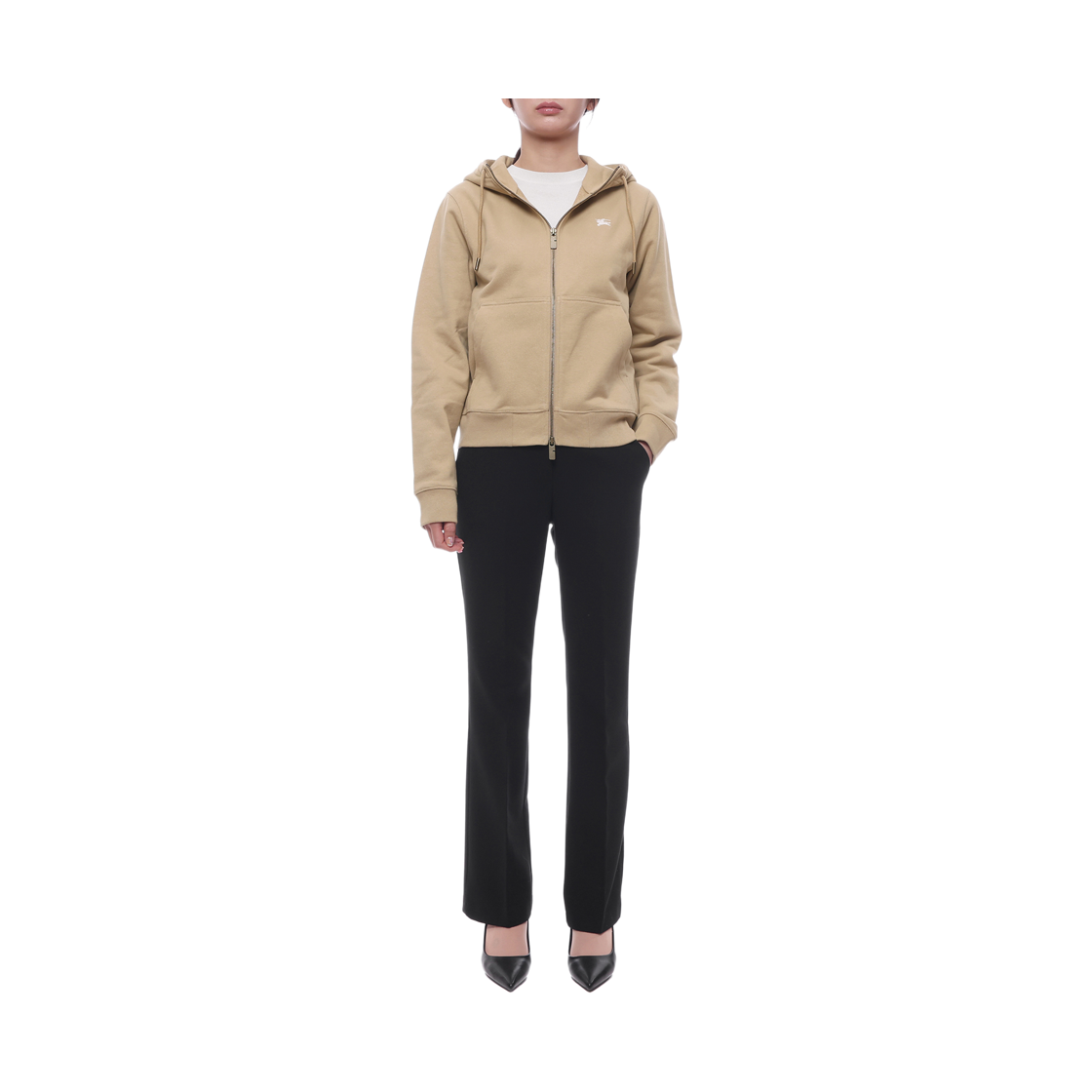 [15% 쿠폰] (W) 버버리 나이트 스탬프 코튼 지퍼 후드 리넨([15% 쿠폰] (W) Burberry Knight Stamp Cotton Zip Hoodie Linen) - 3