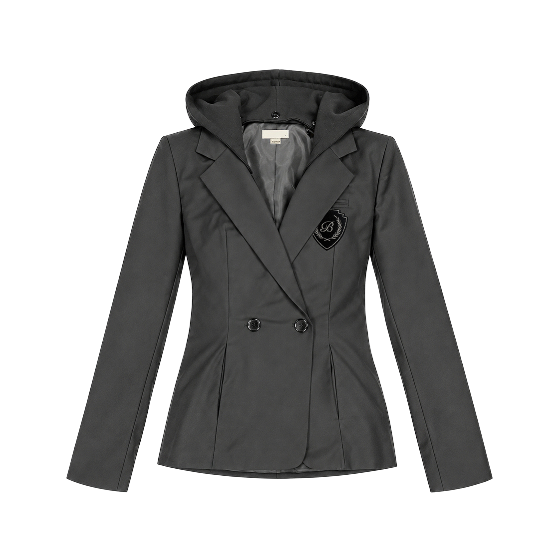 본네 후디드 슬림 블레이저 차콜(Bonnae hooded slim blazer Charcoal)