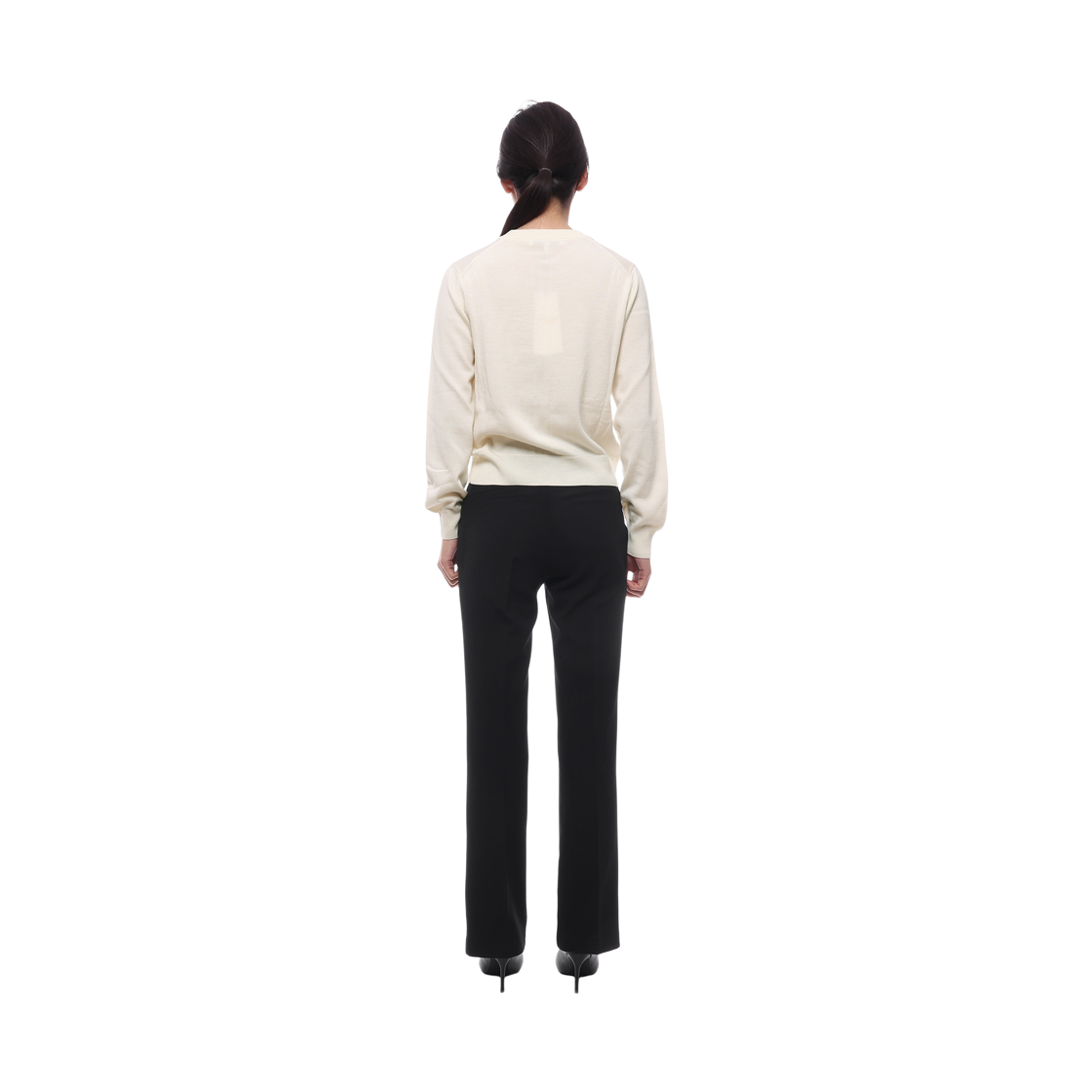 [15% 쿠폰] (W) 메종 키츠네 베이비 폭스 메리노 레귤러 가디건 퓨어 에크루([15% 쿠폰] (W) Maison Kitsune Baby Fox Merino Regular Cardigan Pure Ecru) - 5