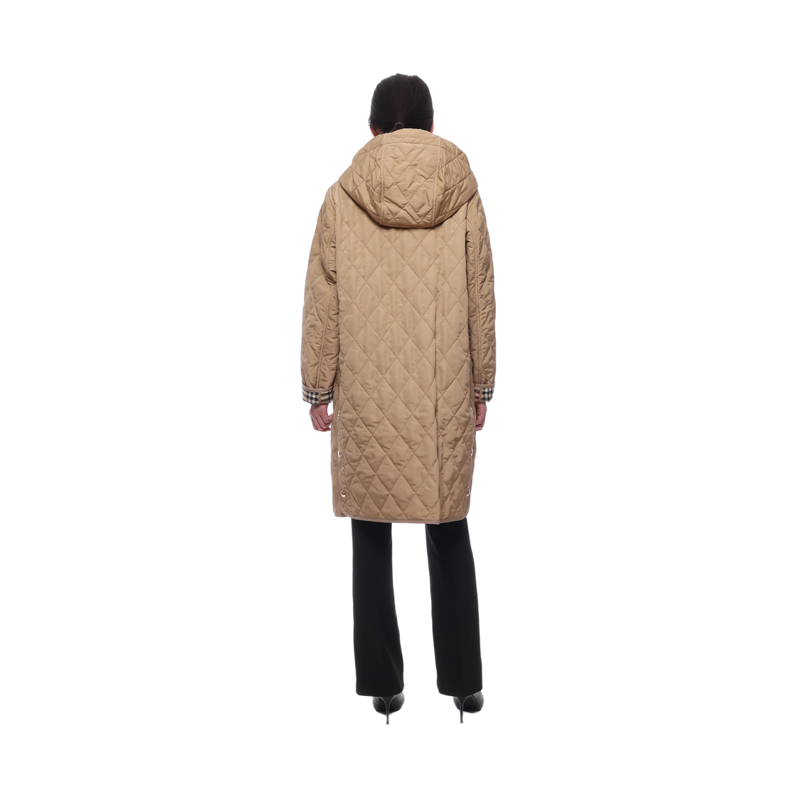 [15% 쿠폰] (W) 버버리 드로스트링 퀼티드 후드 코트 베이지([15% 쿠폰] (W) Burberry Drawstring Quilted Hooded Coat Beige) - 5