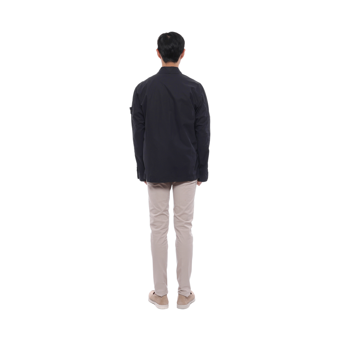 [15% 쿠폰] 스톤 아일랜드 1200032 스트레치 코튼 텔라 파라슈트 컴포트 핏 오버셔츠 스냅 패스닝 블랙 - 26SS([15% 쿠폰] Stone Island 1200032 Stretch Cotton Tela Paracadute Comfort-Fit Overshirt with Snap Fastening Black - 26SS) - 5
