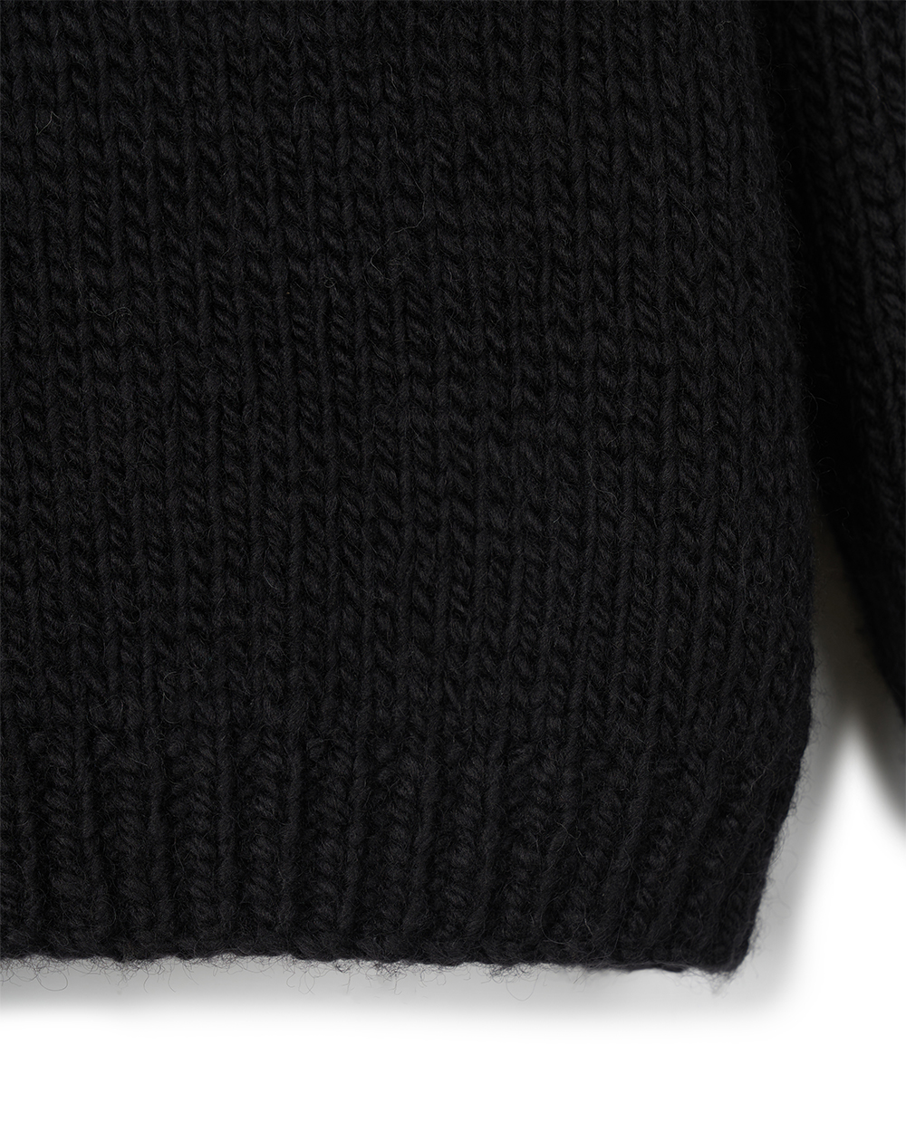 선데이세레머니 네이티브 울 핸드 니트 후디 - 블랙(Sunday Ceremony Native Wool Hand Knit Hoodie - Black) - 4