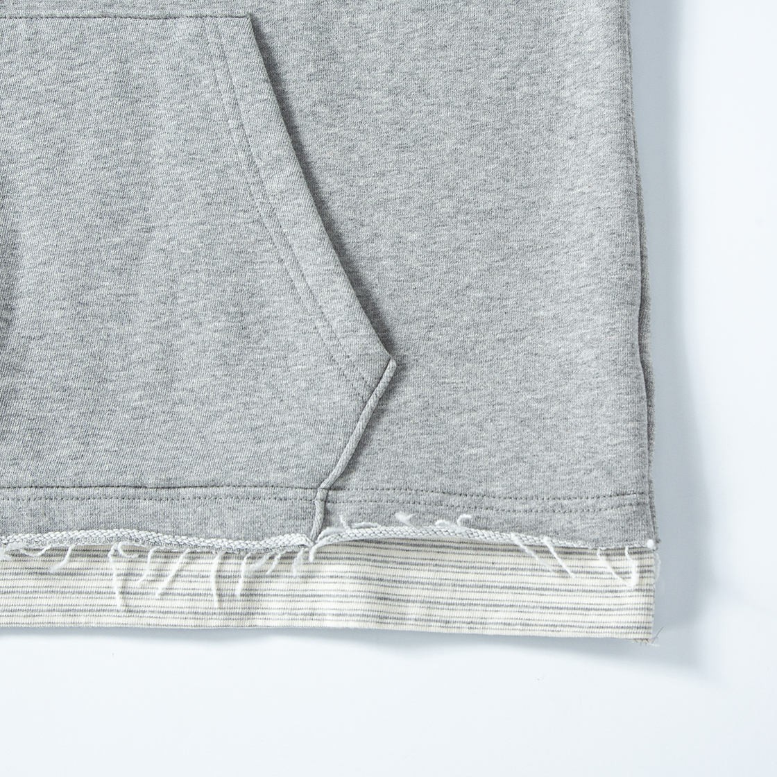 톤슬 별 프린팅 레이어드 후드 티셔츠 멜란지 그레이(TONSIL Star Printed Layered Hoodie Grey) - 4