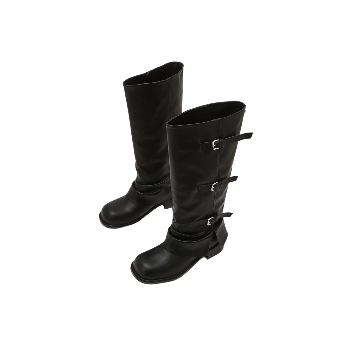 아떼 바네사브루노 액세사리 블랙 투웨이 버클 부츠 AASO6F398BK 블랙(Athe Vanessabruno Acc Black Two-Way Buckle Boots Black) - 5