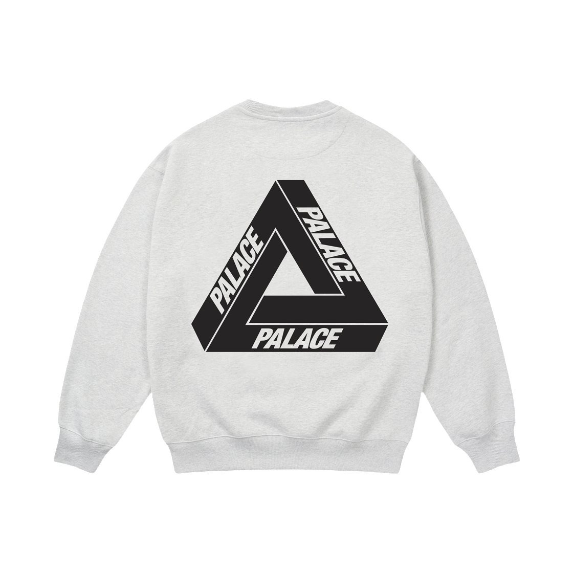 - Palace Tri-Ferg Crew Grey Marl - 26FW