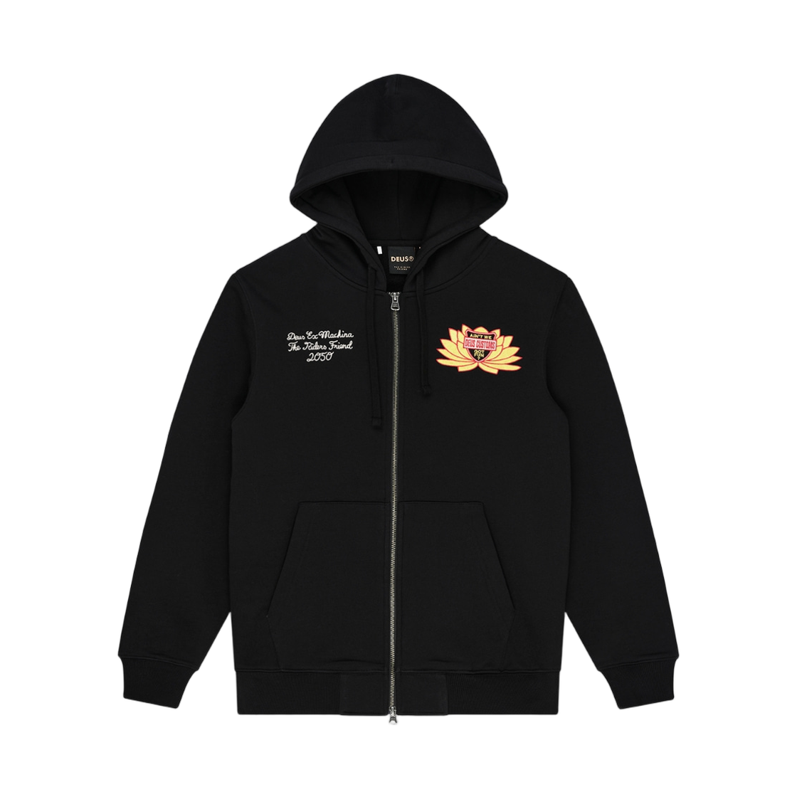 데우스 엑스 마키나 세이크리드 크레스트 집 후드 블랙(Deus Ex Machina Sacred Crest Zip Hoodie Black) - 2