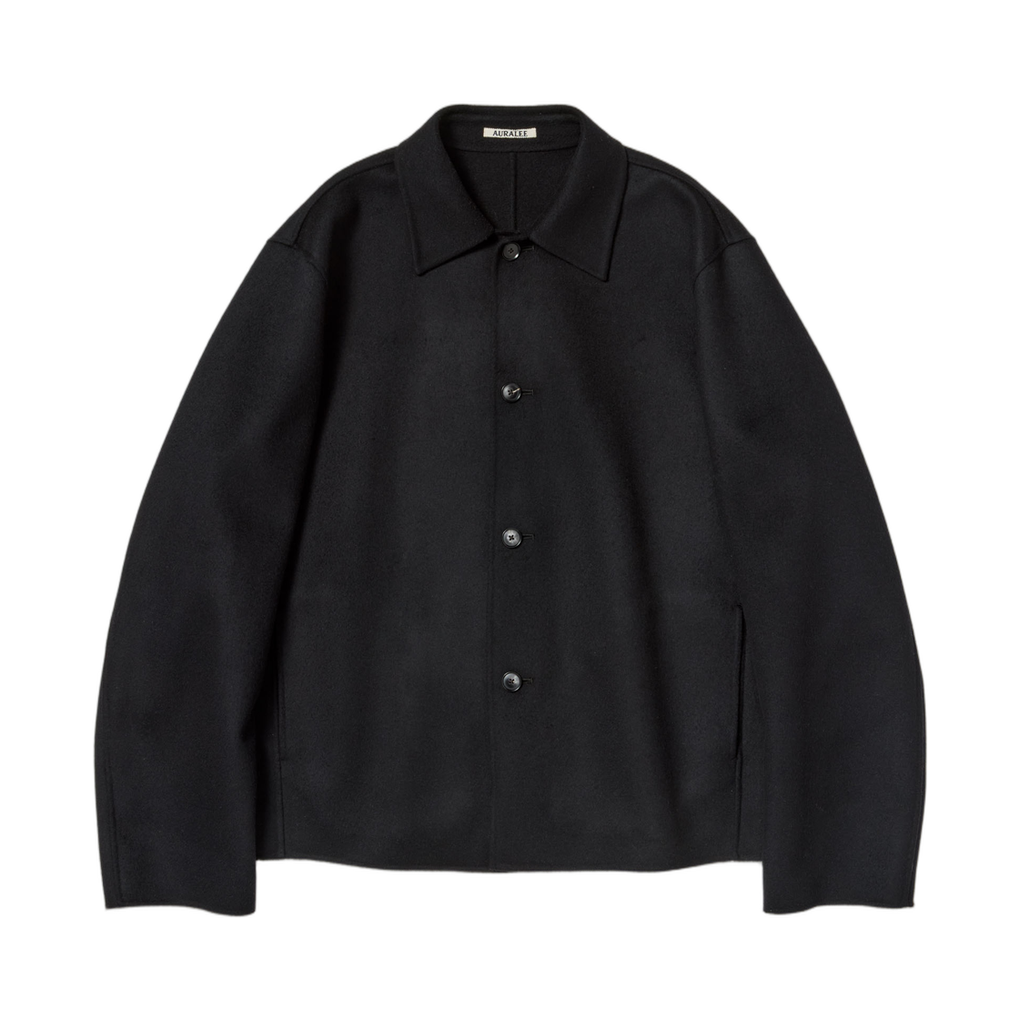 A26AB02WD Auralee Super Fine Wool Melton Hand Sewn Blouson Black