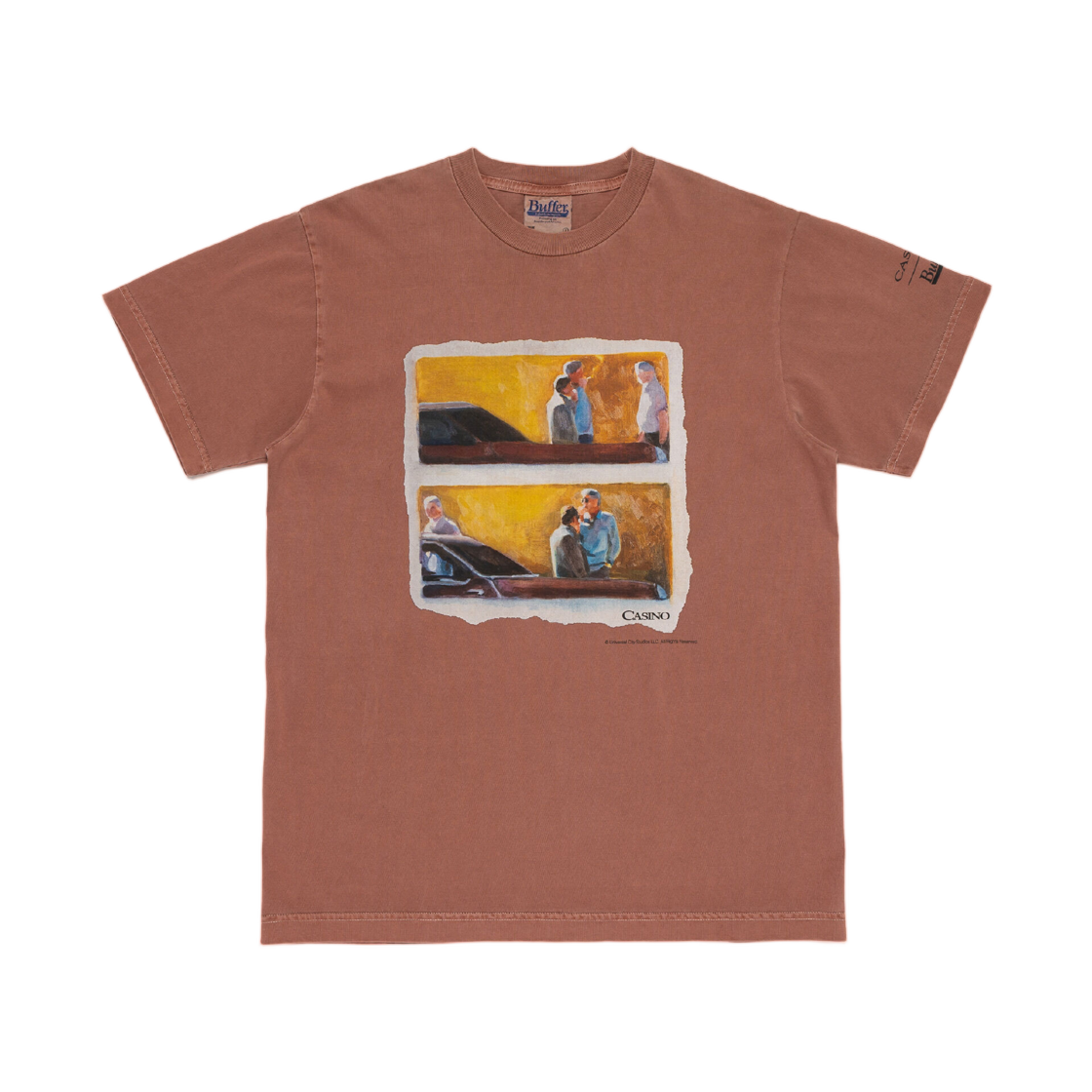 버퍼 립 리딩 티셔츠 브라운(Buffer Lip Reading T-Shirt Brown)