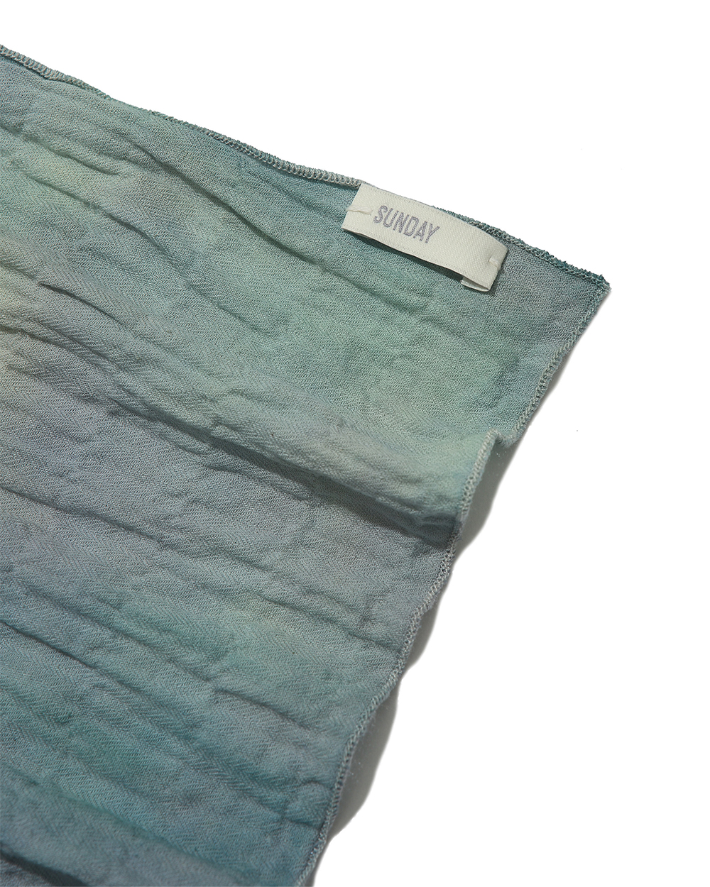 선데이세레머니 내추럴 다이드 링클 스카프 - 더스티 블루(Sunday Ceremony Natural Dyed Wrinkle Scarf - Dusty Sky) - 4
