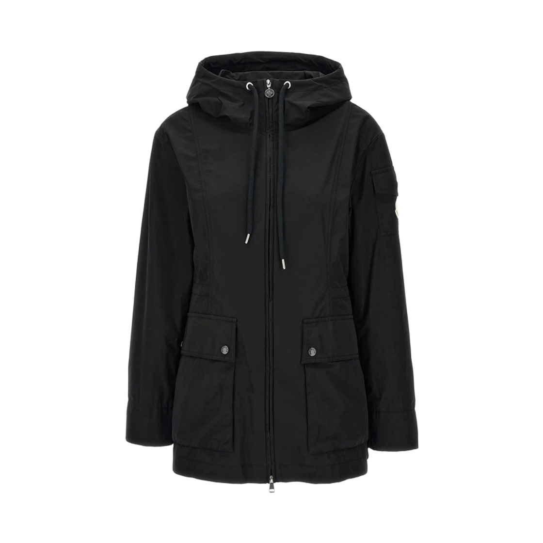 1A001 70 549P3 999 [15% 쿠폰] Moncler LEANDRO Logo Patch Hooded Jacket Black - 25SS
