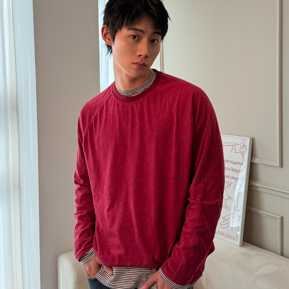 아모우 레이어드 롱 슬리브 레드(AMOU Layered Long Sleeve Red) - 6