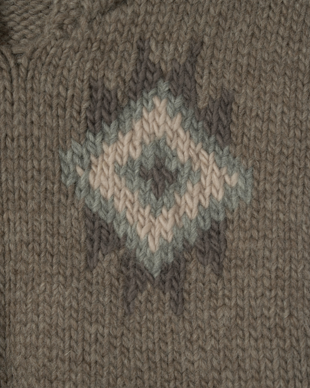 선데이세레머니 네이티브 울 핸드 니트 후디 베스트 - 오트밀(Sunday Ceremony Native Wool Hand Knit Hoodie Vest - Oatmeal) - 3