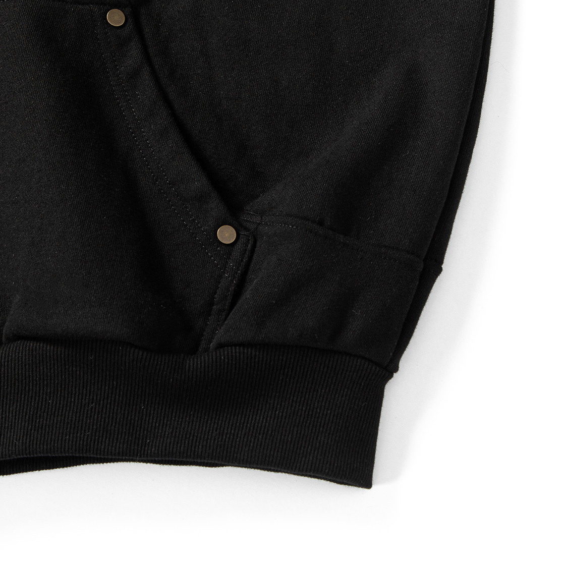 톤슬 복면 절개 집업 후드 티셔츠 블랙(TONSIL Balaclava Cutout Zip-Up Hoodie Black) - 4