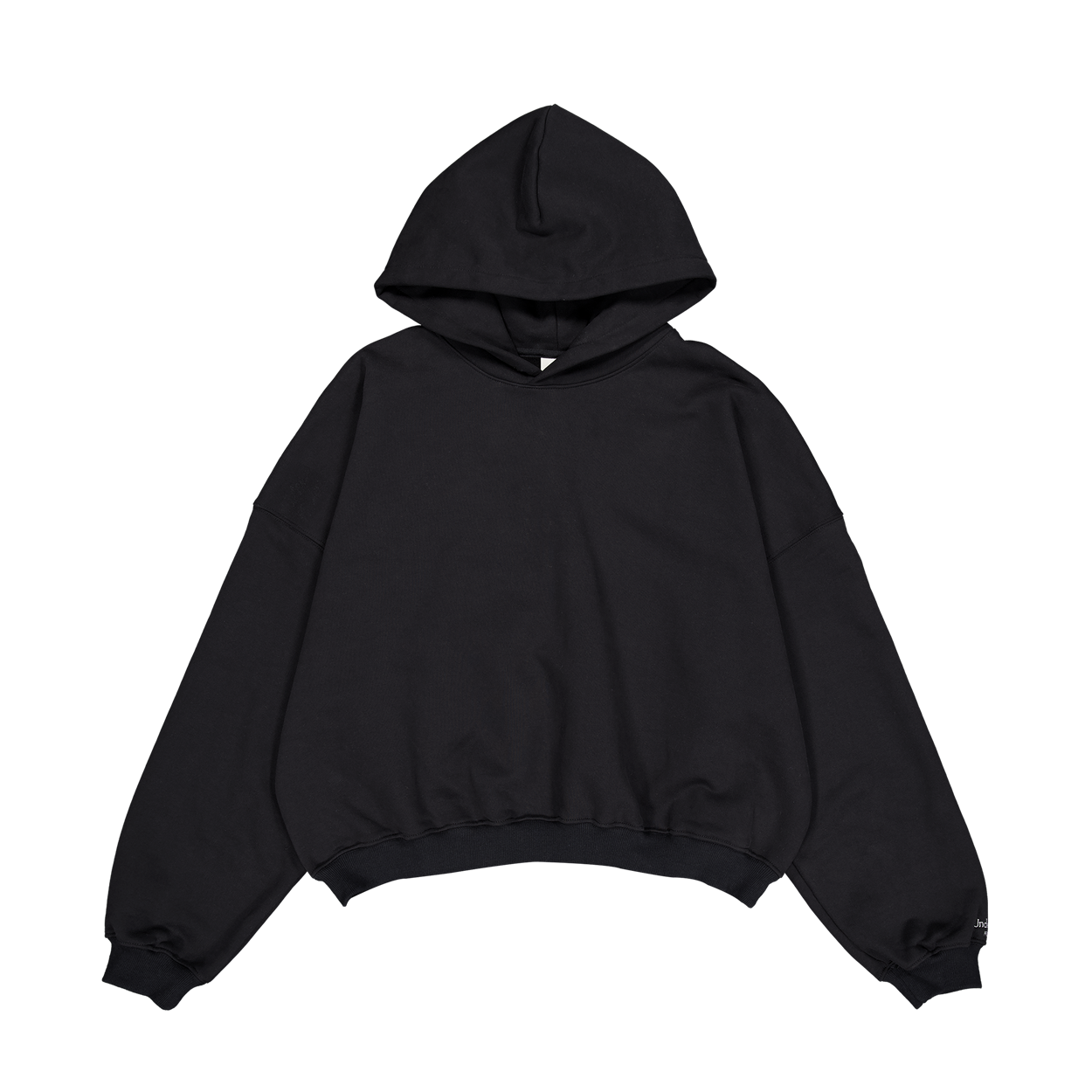 언더마이카 무.201 클래식 로고 베이직 후드 블랙 (Crop Ver.)(Undermycar Mu.201 Classic Logo Basic Hoodie Black (Crop Ver.))
