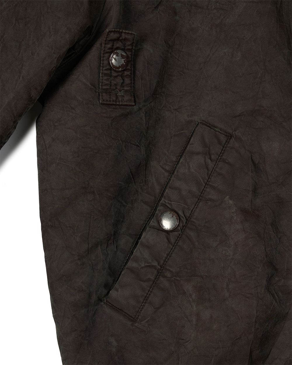 선데이세레머니 머드 다이드 B-15B 플라이트 자켓 - 카키(Sunday Ceremony Mud Dyed B-15B Flight Jacket - Khaki) - 6