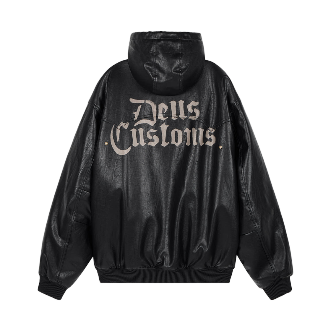 데우스 엑스 마키나 포우 레더 백타입 퍼 후드 자켓 블랙(Deus Ex Machina Faux Leather Backtype Fur Hoodie Jacket Black) - 2