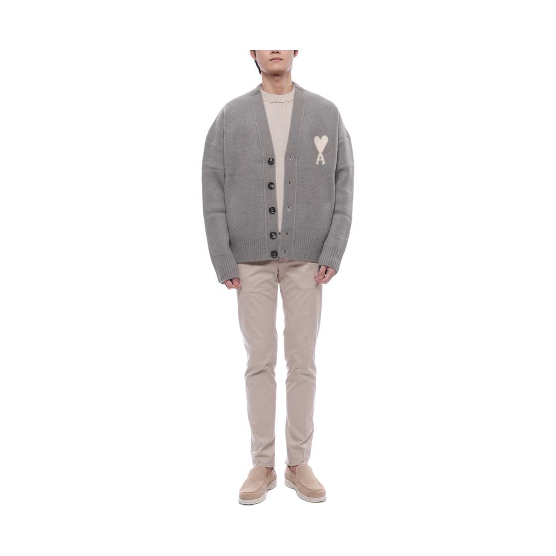 [15% 쿠폰] 아미 가디건 그레이([15% 쿠폰] AMI Cardigan Gray) - 3