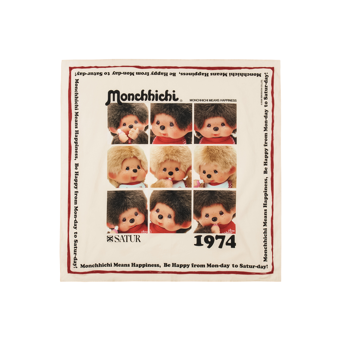 세터 x 몬치치 해피니스 스카프 크림(SATUR x Monchhichi Happiness Scarf Cream)