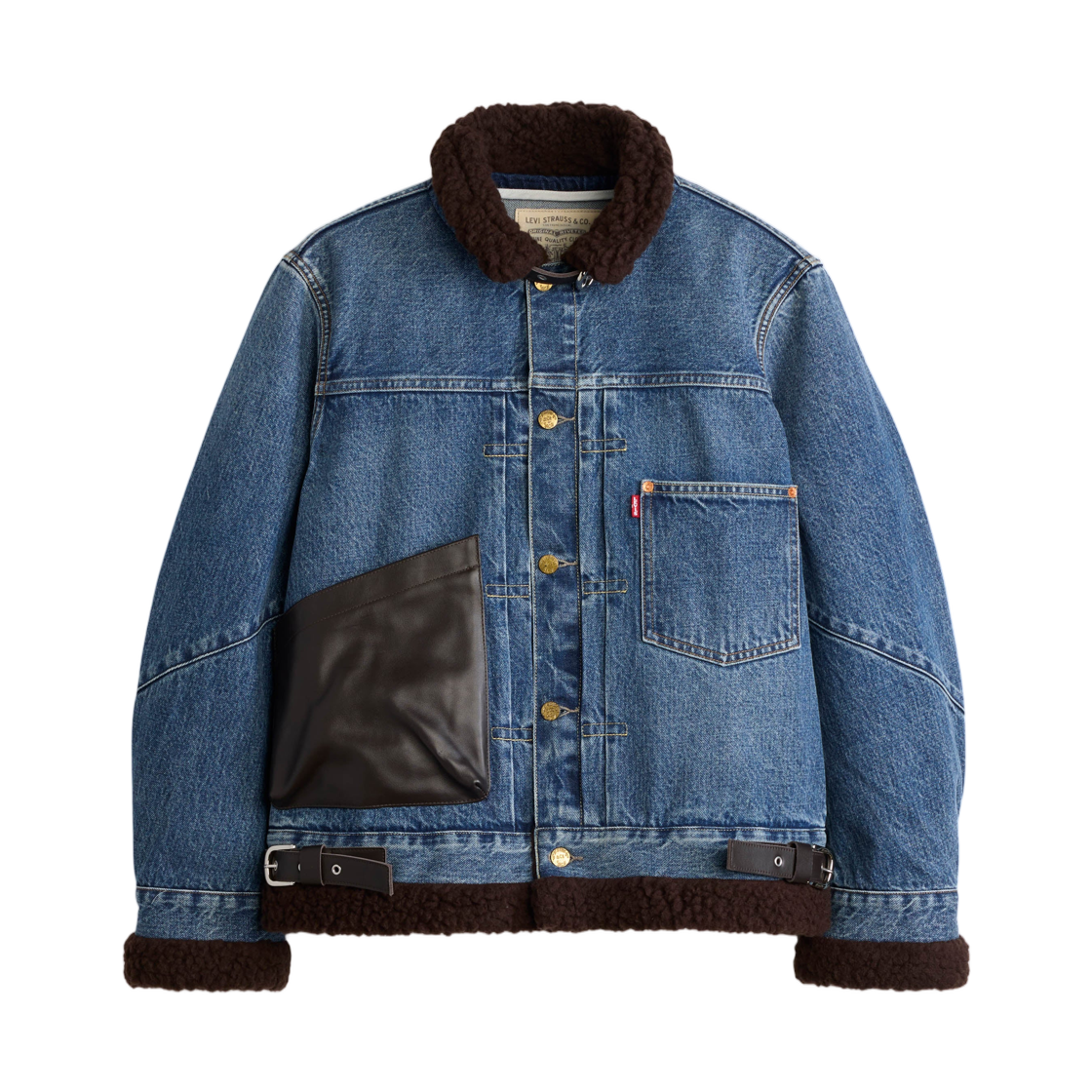 - Levi's x Sacai Sherpa Jacket Blue