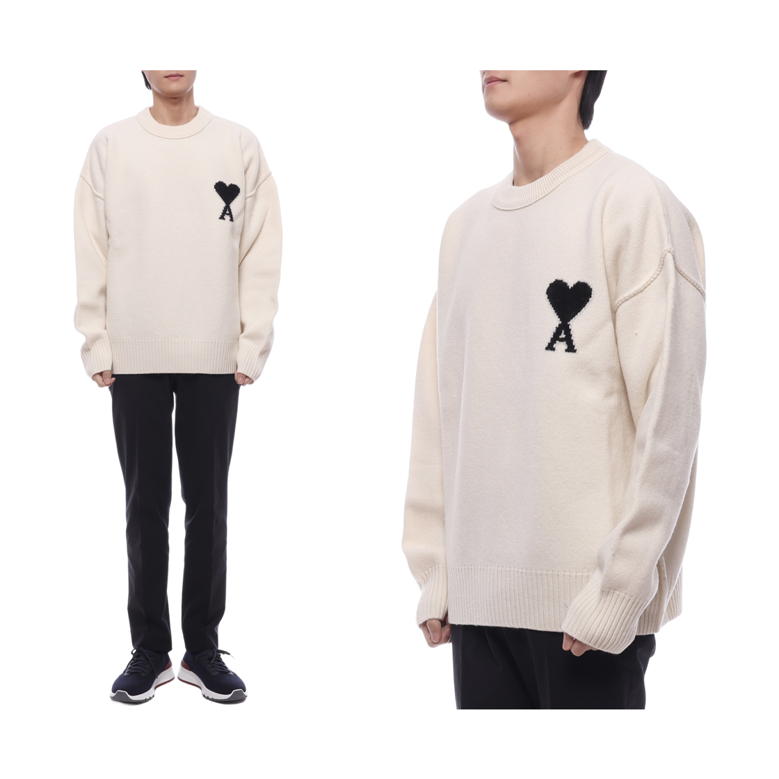 [15% 쿠폰] 아미 니트웨어 아이보리([15% 쿠폰] AMI Knitwear Ivory) - 2