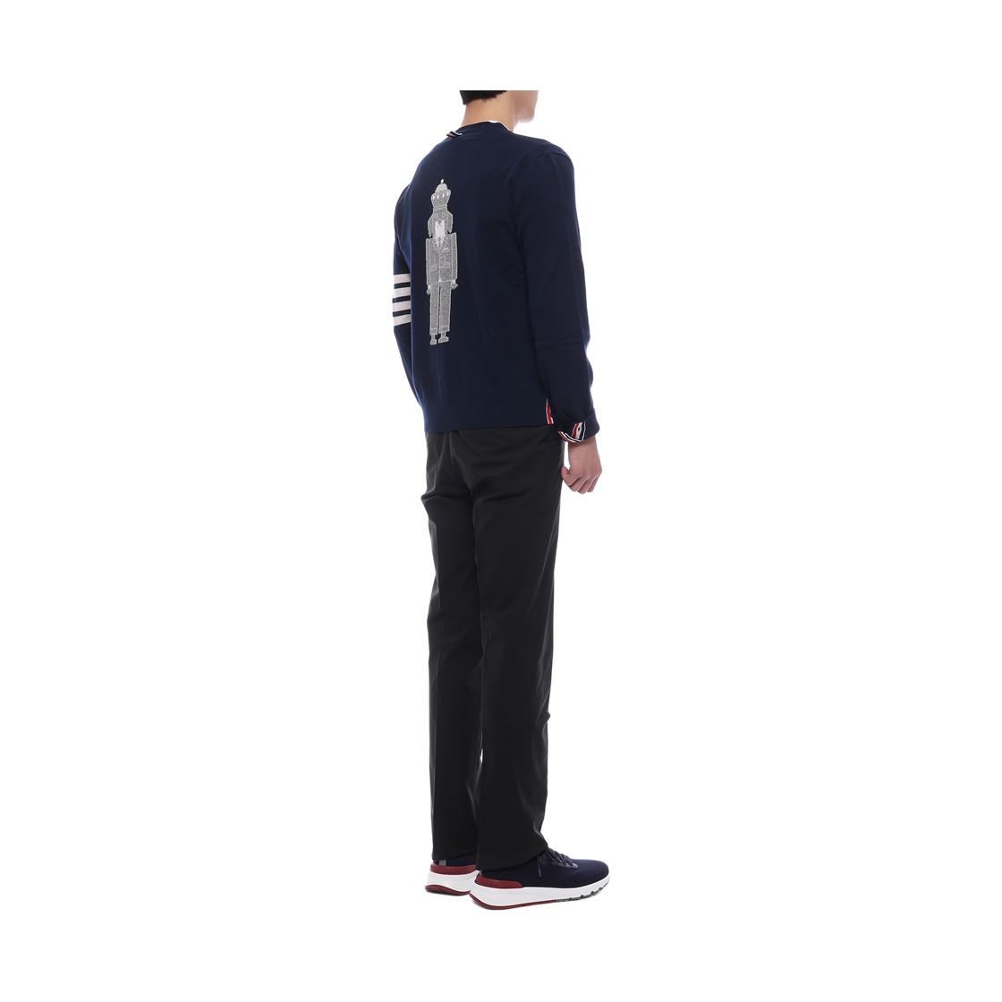 [15% 쿠폰] 톰브라운 넛크래커 메리노 울 사선 가디건 블루([15% 쿠폰] Thom Browne Nutcracker Merino Wool 4-Bar Cardigan Blue) - 3