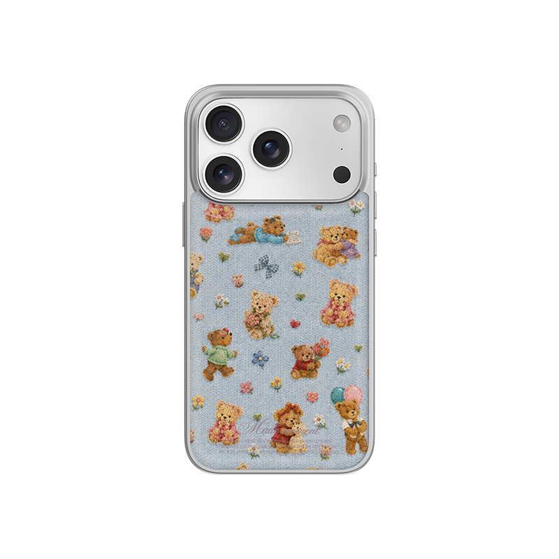 114725 Mademoment  teddy story Design Silver MagSafe Bumper Case