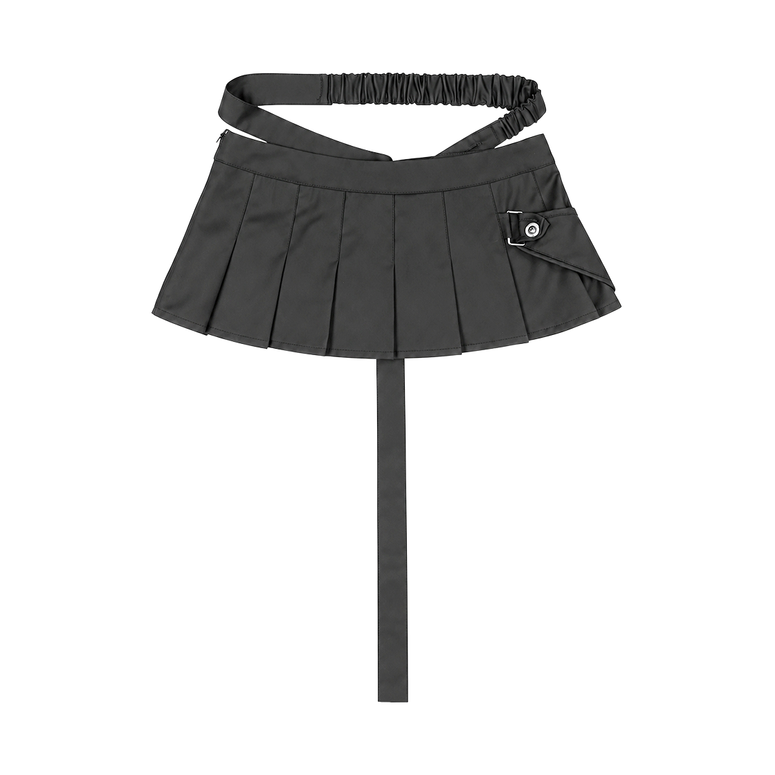 본네 유틸리티 플리티드 마이크로 스커트 차콜(Bonnae utility pleated micro skirt Charcoal) - 2