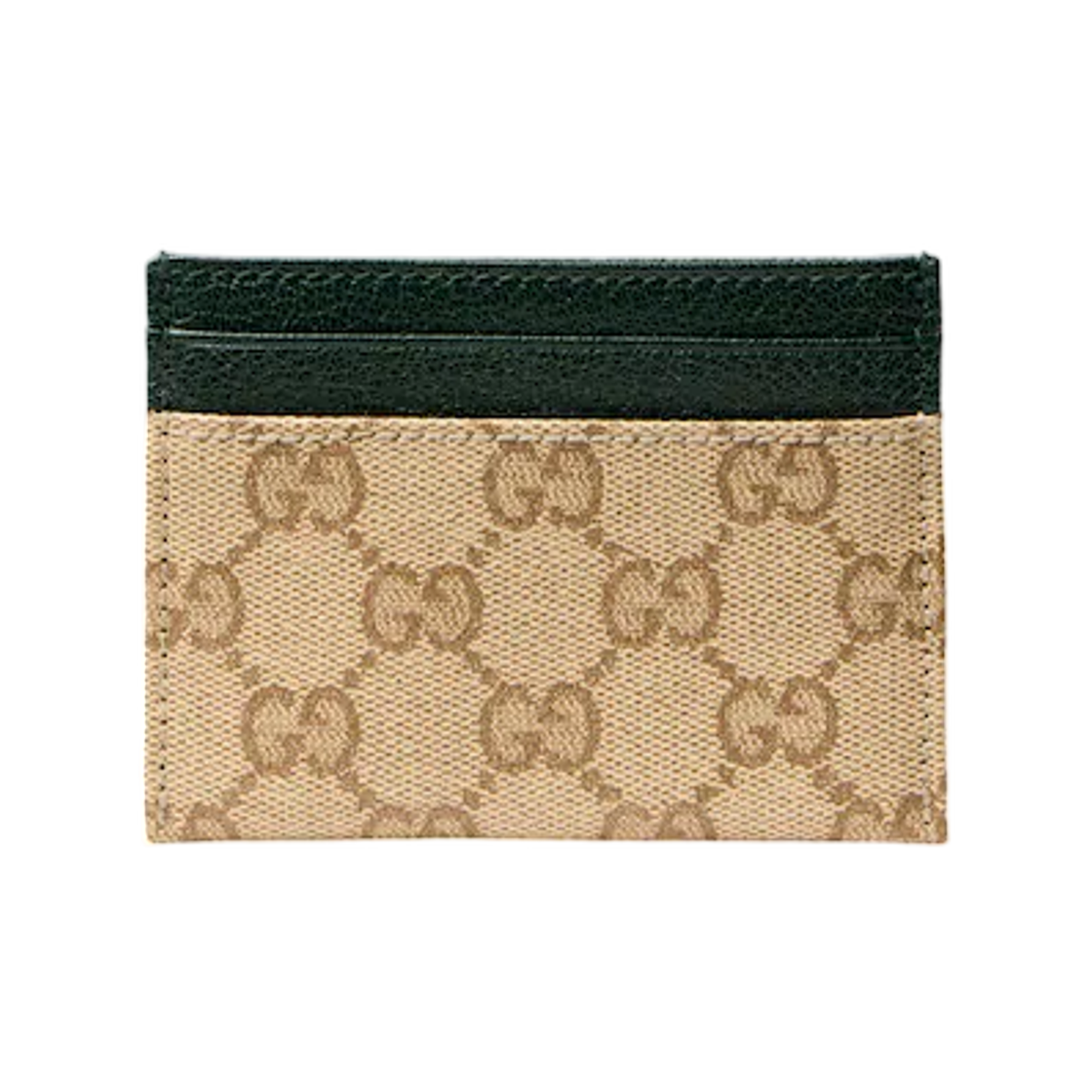 A002F2-FAF8A-9767 Gucci Essence Classic Card Case Sand Dark Brown