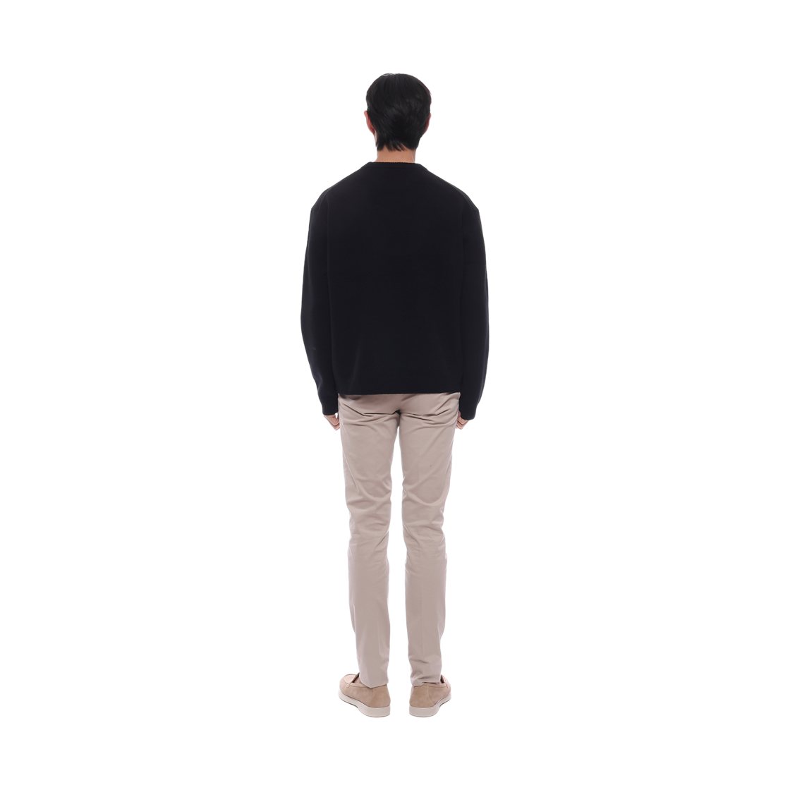 [15% 쿠폰] 메종 키츠네 폭스 헤드 인타르시아 메리노 점퍼 블랙 미디움 그레이 멜란지([15% 쿠폰] Maison Kitsune Fox Head Intarsia Merino Jumper Black Medium Grey Melange) - 5