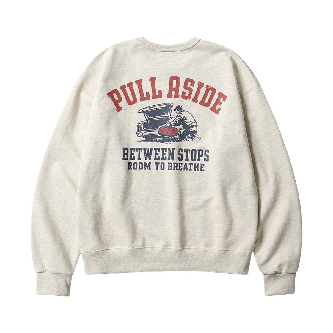 퍼스텝 로드사이드 헤비 스웨트셔츠 오트밀 JUMT4797(PERSTEP Road Side Heavy Sweatshirts Oatmeal JUMT4797)