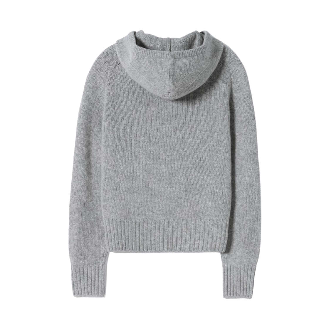 릴리 오브 건지 에어울 후드 버튼넥 니트 그레이(Lily of Guernsey Air Wool Hooded Button Neck Knit Grey) - 2