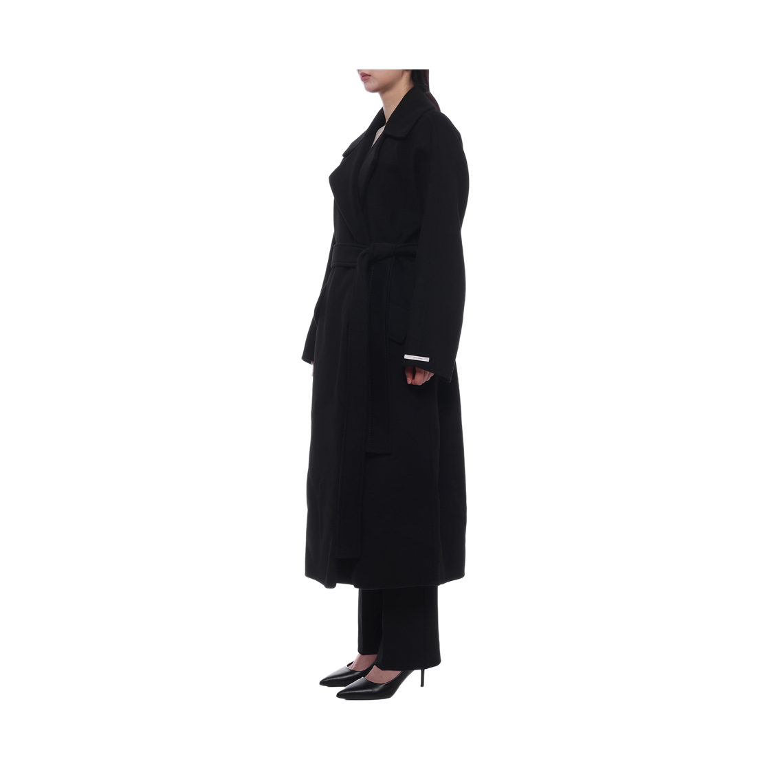 [15% 쿠폰] (W) 막스마라 스포츠맥스 오렌세 울 캐시미어 코트 블랙([15% 쿠폰] (W) Max Mara Sportmax Orense Wool Cashmere Coat Black) - 4