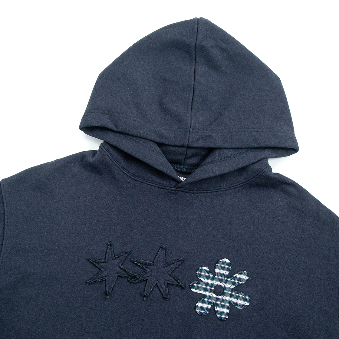 톤슬 로고 아플리케 빈티지 후드 티셔츠 네이비(TONSIL Logo Applique Vintage Hoodie Navy) - 3
