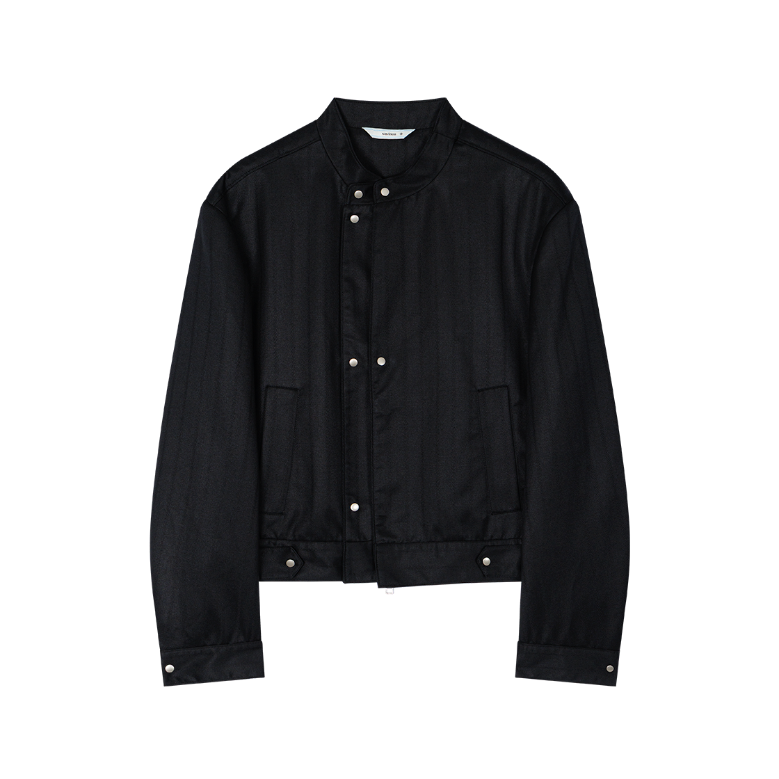 WVNS26309 Waviness Ebb Layered Racer Jacket Black Stripe
